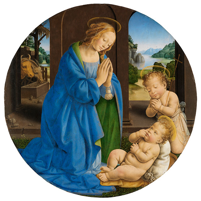 Lorenzo di Credi, Adorazione del Bambino (tavola; Karlsruhe, Kunsthalle)
 Lorenzo di Credi, Adorazione del Bambino (tavola; Karlsruhe, Kunsthalle)