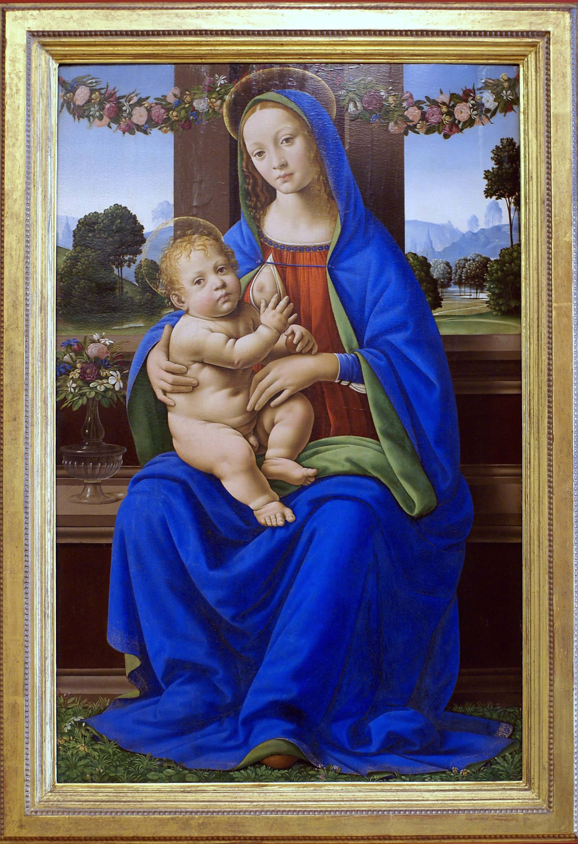 Lorenzo di Credi, Madonna col Bambino (tavola, 88 x 58 cm; Magonza, Landesmuseum Mainz)
 Lorenzo di Credi, Madonna col Bambino (tavola, 88 x 58 cm; Magonza, Landesmuseum Mainz)