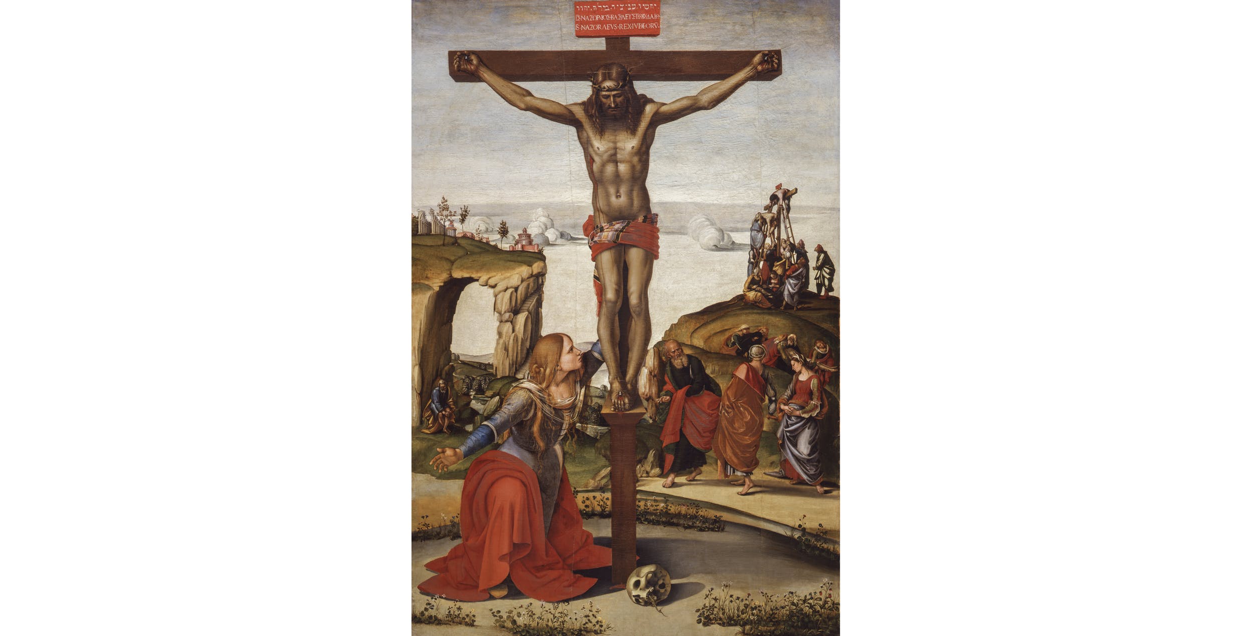 Luca Signorelli, Crocifissione con la Maddalena, nota anche come Crocifissione di Annalena (1496-1498?; olio su tela, 249 x 166 cm; Firenze, Galleria degli Uffizi)
