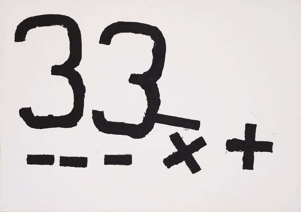 Jannis Kounellis, Segnali (1960; tempera, colla su carta). Courtesy Olnick Spanu Collection Jannis Kounellis, Segnali (1960; tempera, colla su carta). Courtesy Olnick Spanu Collection