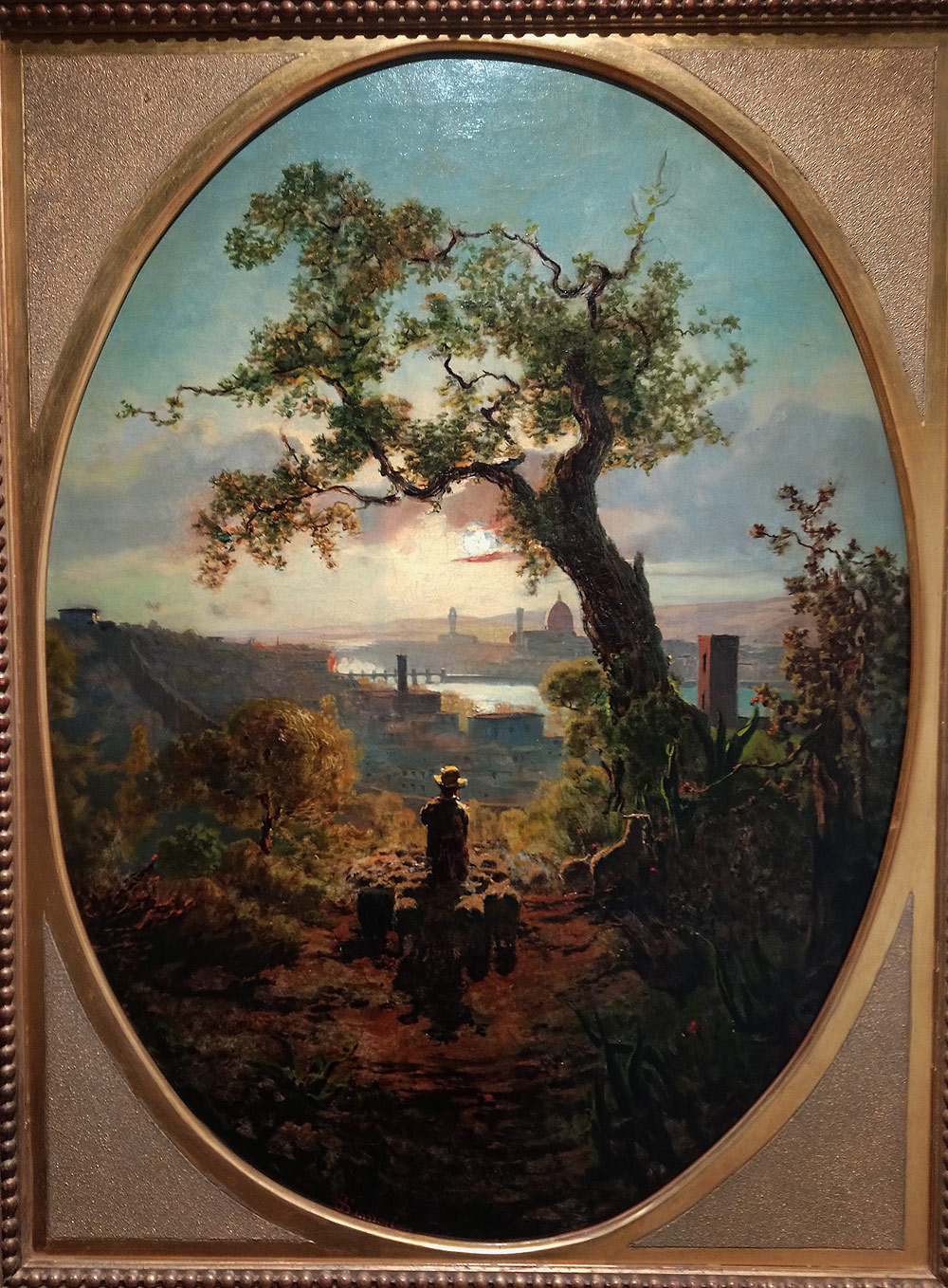 Telemaco Signorini, Panorama di Firenze dal colle di San Miniato (1856 circa; olio su tela, 73,4 x 55,2 cm; Collezione privata)
