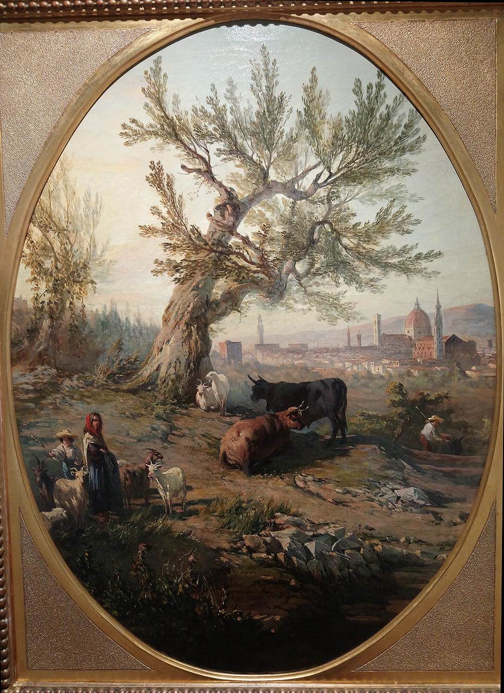 Telemaco Signorini, Veduta dell'Arno e di Santa Maria del Fiore dal Forte di Belvedere (1856 circa; olio su tela, 73,4 x 55,2 cm; Collezione privata)
