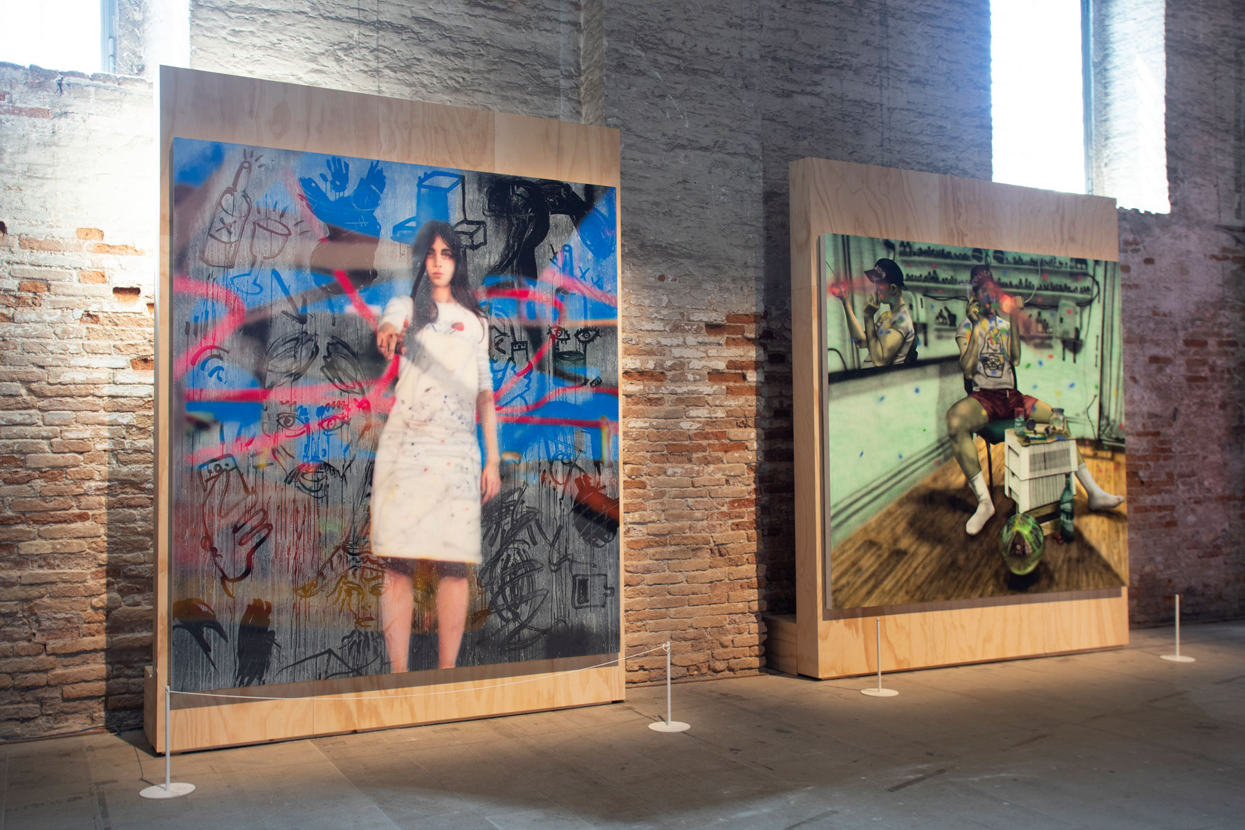 Opere di Avery Singer alla Biennale 2019. Ph. Credit Italo Rondinella
