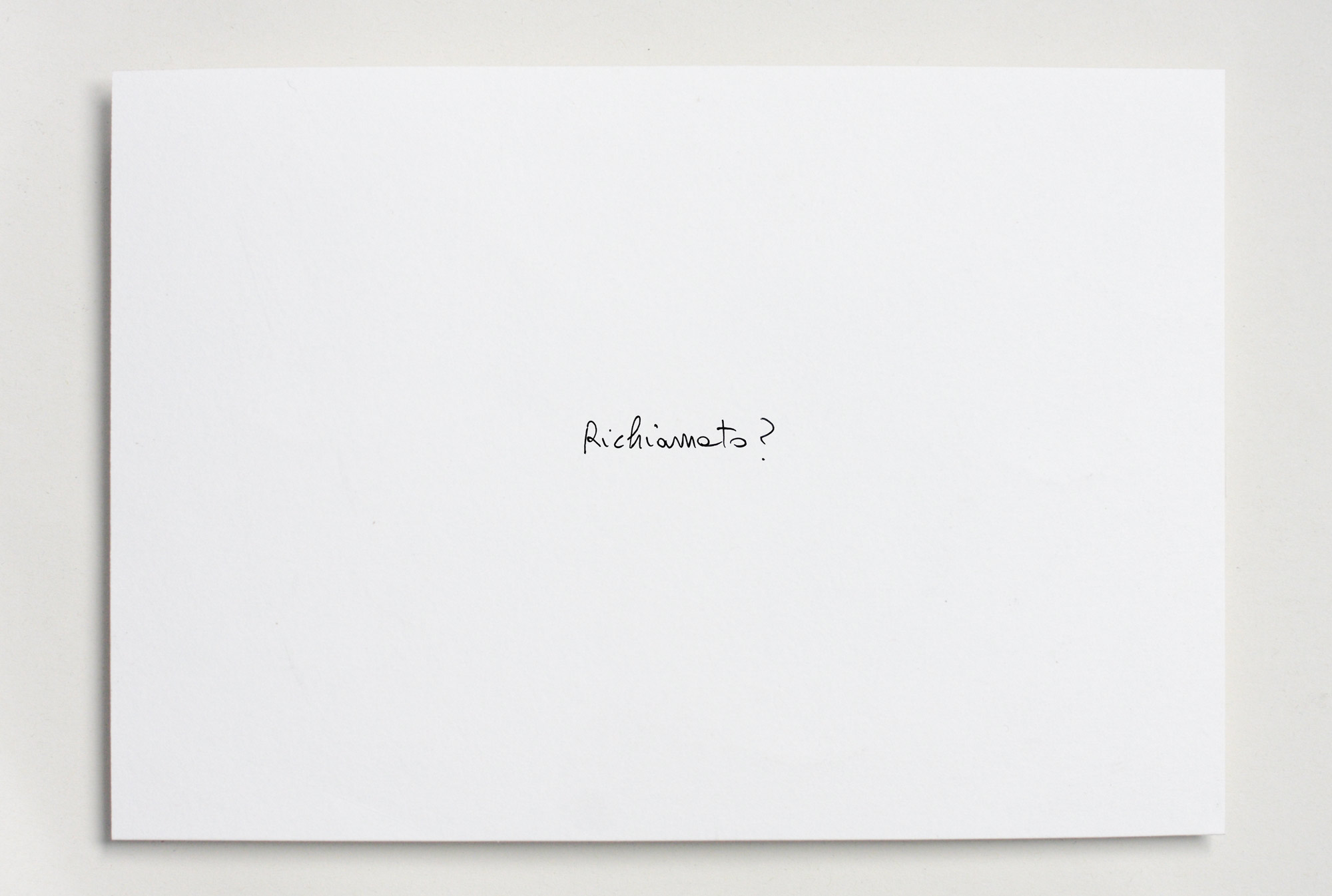 Cesare Viel, Richiamato (2019; inchiostro su carta, 21 x 30 cm). Courtesy pinksummer, Genova
