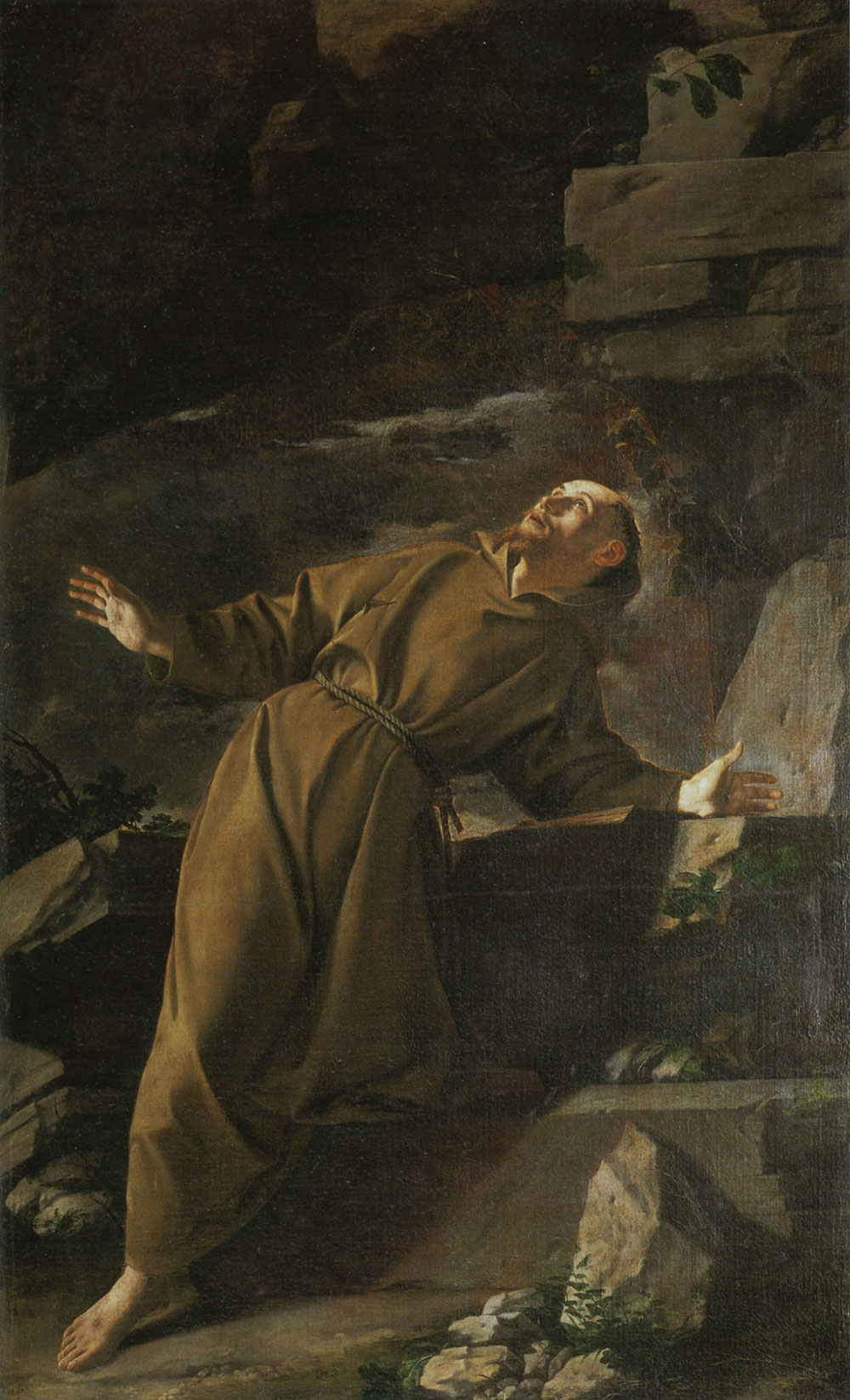 Orazio Gentileschi, San Francesco riceve le stimmate (1618 circa; olio su tela, 284 x 173 cm; Roma, chiesa di San Silvestro in Capite)
