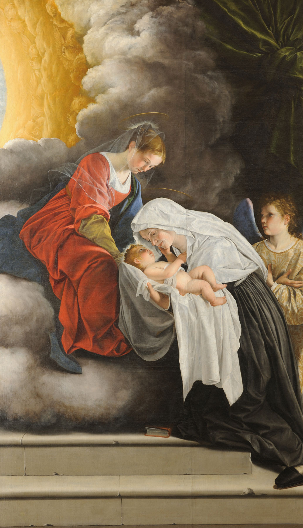 Orazio Gentileschi, La Visione di santa Francesca Romana (1618-1620; olio su tela, 270 x 157 cm; Urbino, Galleria Nazionale delle Marche)
