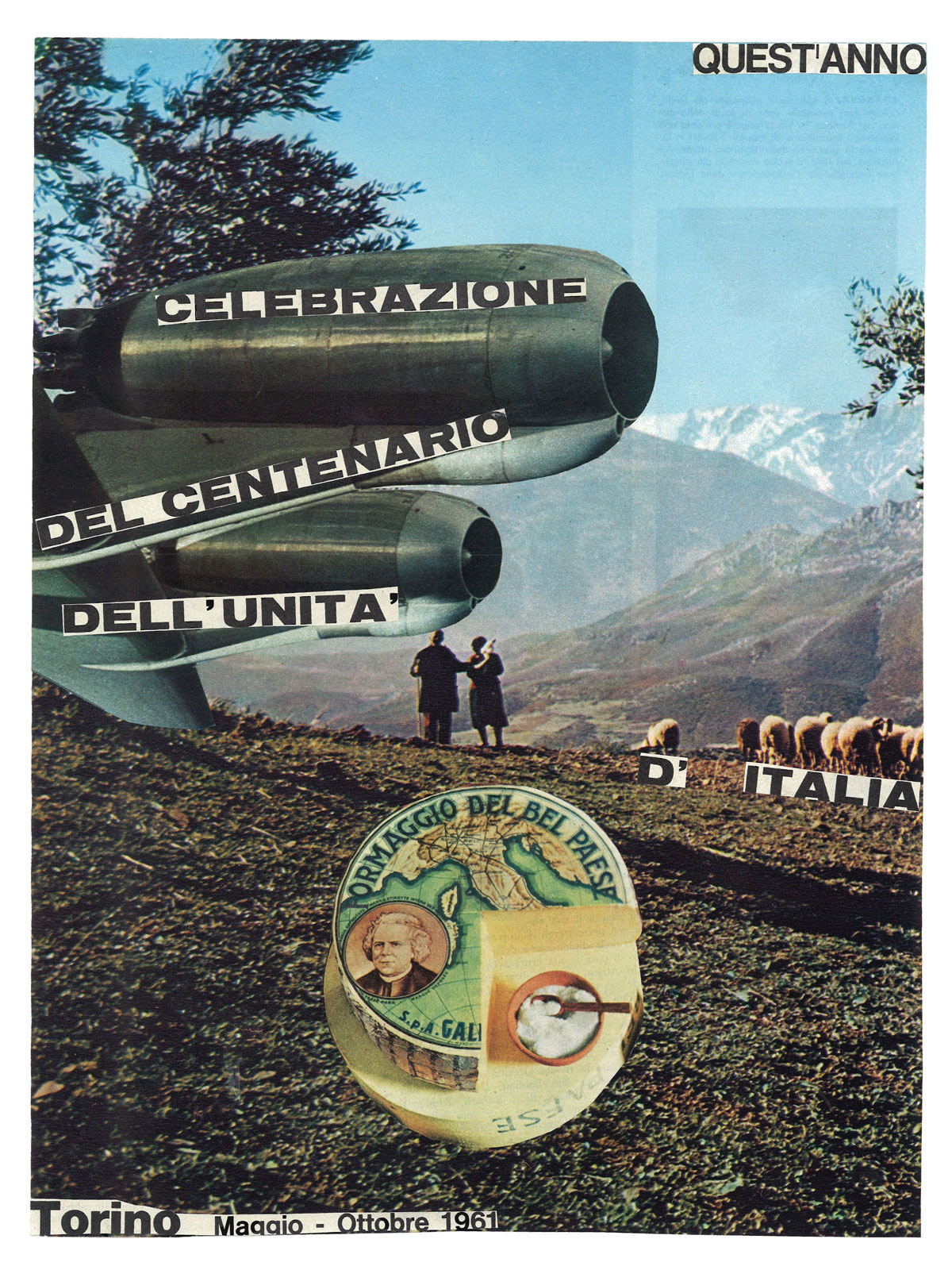Nanni Balestrini [Back to the Future 2010], Untitled, (1961 circa; collage su carta, 25 x 35 cm). Courtesy Giacomo Guidi & MG Art, Roma
