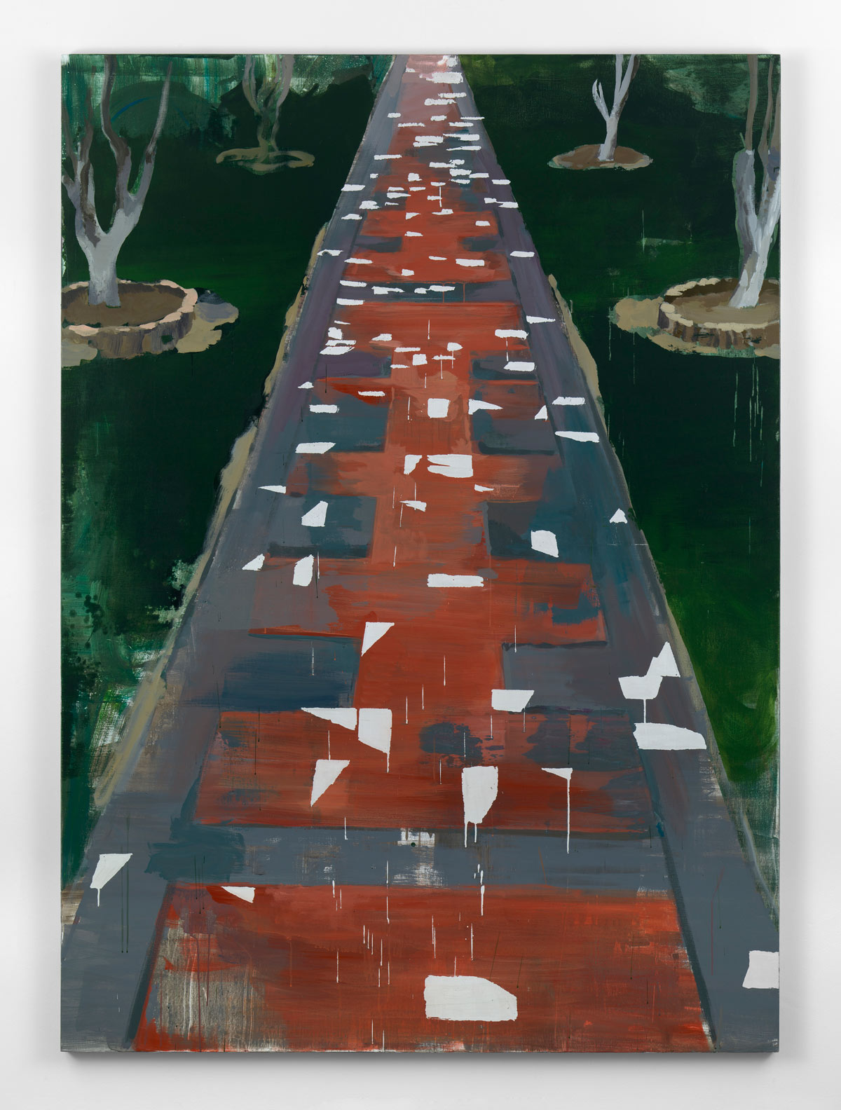 Lu Song, Patterns (2018; acrilico e lattice su tela, 250x180 cm). Courtesy Massimo De Carlo. Photo: Todd-White Art Photography
