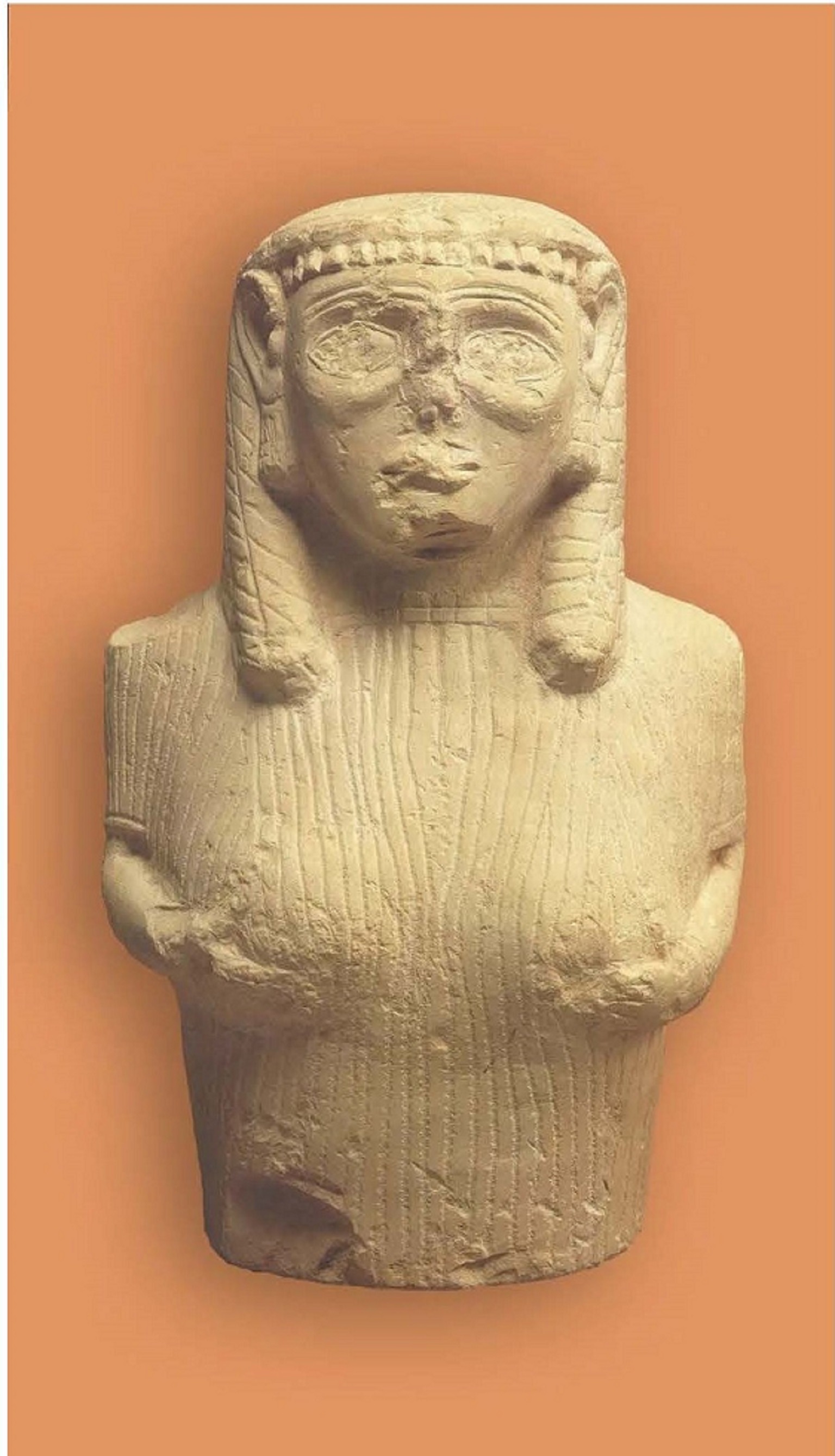 Ruth Patir, Cleo (Female Statuettes from the Dayan Collection) (2018; video 24'' su schermo al plasma, in loop, 56,2 x 33,7 cm). Presentato da Braverman
