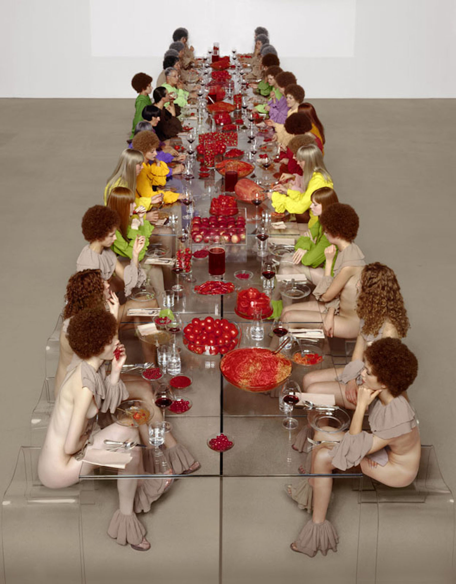 Vanessa Beecroft, VB52.002.NT (2003; stampa digitale, 163,4 x 127 cm). Presentato da Galleria Lia Rumma
