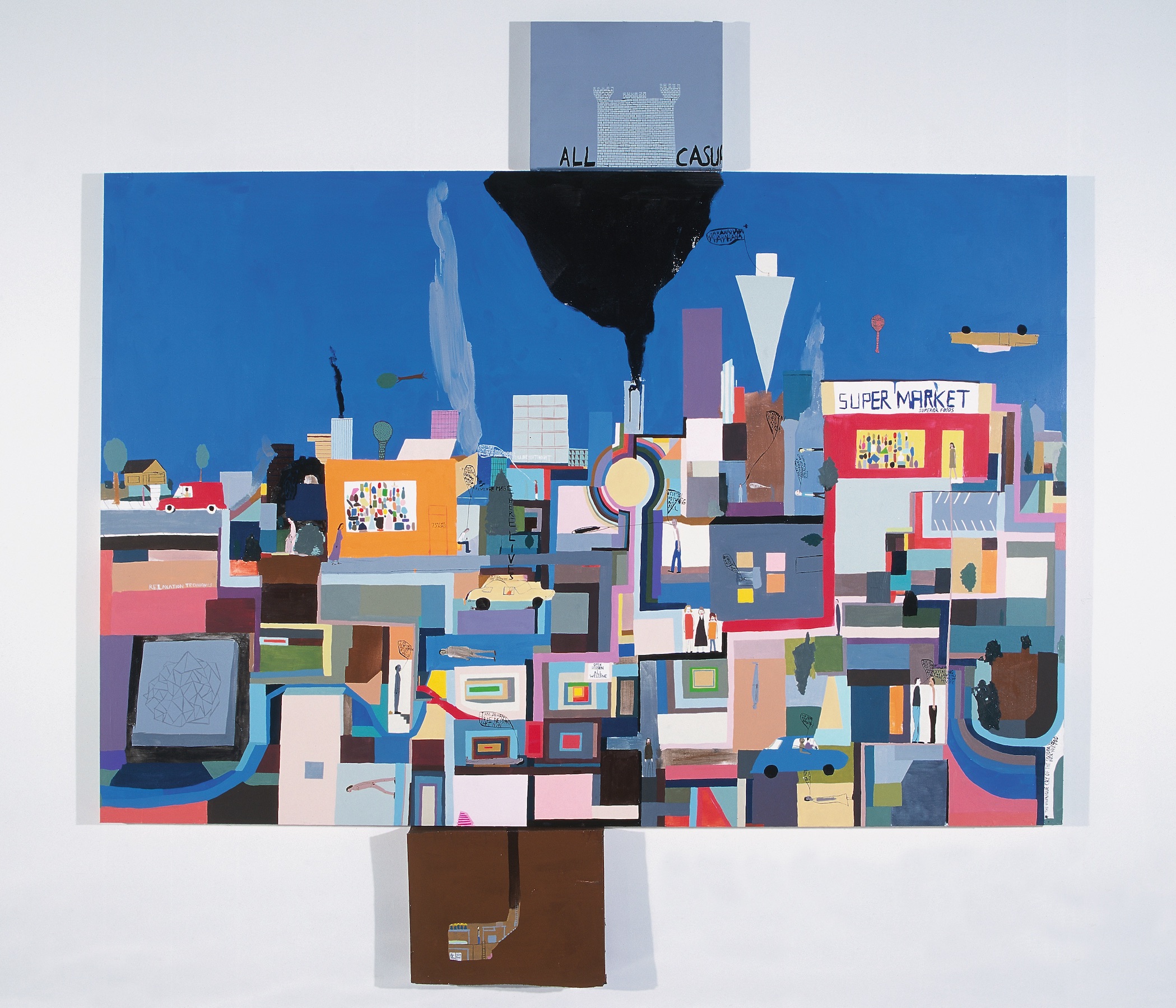 Chris Johanson, Open session all welcome (2003; acrilico su tavola, 170 x 252 cm), presentato da Georg Kargl Fine Arts. Richiesta: 42mila euro.
 Chris Johanson, Open session all welcome (2003; acrilico su tavola, 170 x 252 cm), presentato da Georg Kargl Fine Arts. Richiesta: 42mila euro.