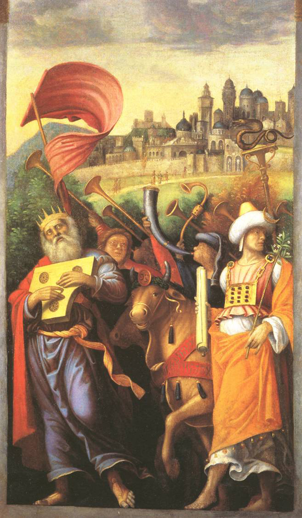 Correggio, David riporta l'Arca santa a Gerusalemme (1514-1515; olio su tela, 260 x 153,5 cm; Collezione privata)
 Correggio, David riporta l'Arca santa a Gerusalemme (1514-1515; olio su tela, 260 x 153,5 cm; Collezione privata)