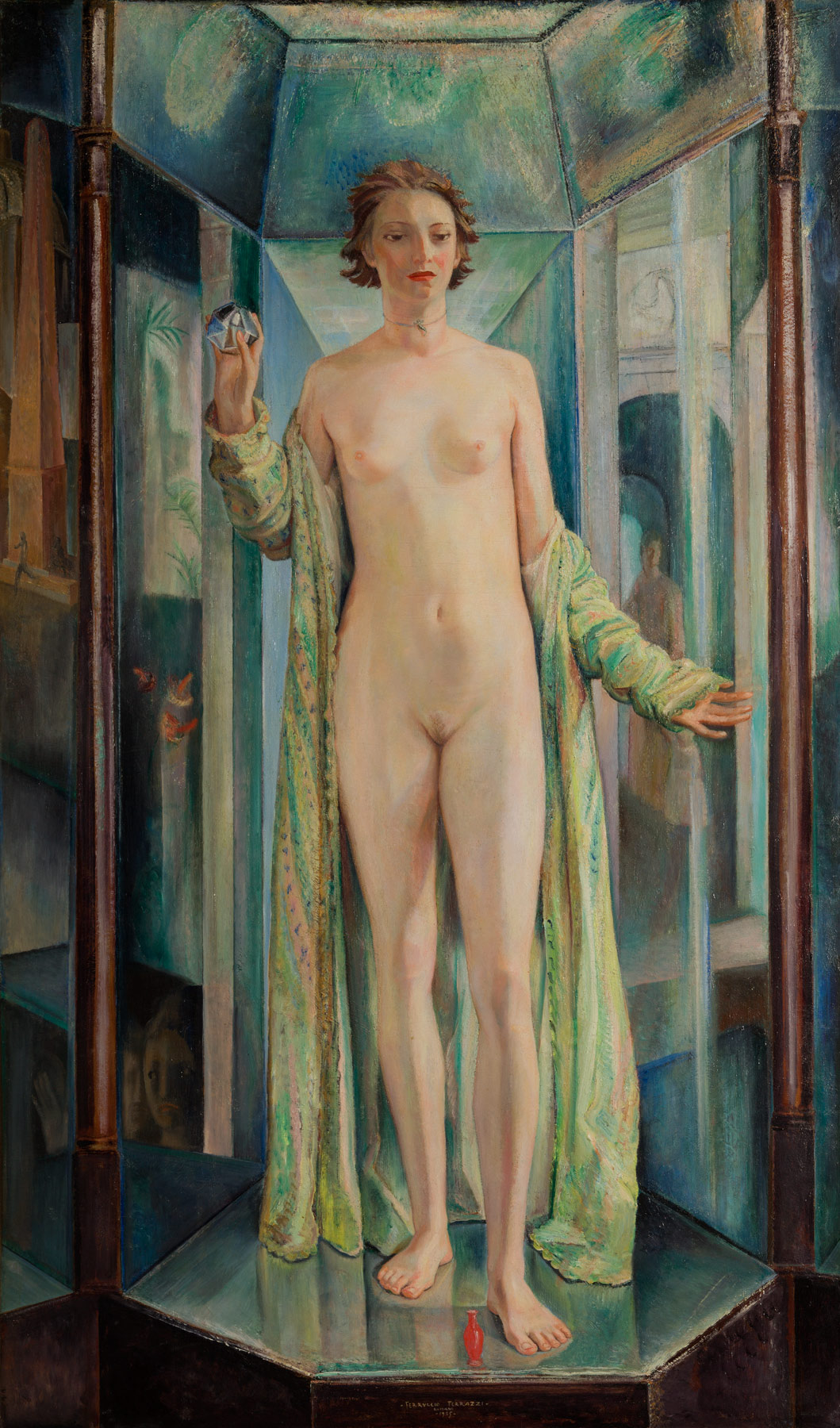 Ferruccio Ferrazzi, L'Idolo del prisma (1925; olio su tavola; Genova, Wolfsoniana - Palazzo Ducale Fondazione per la Cultura)
