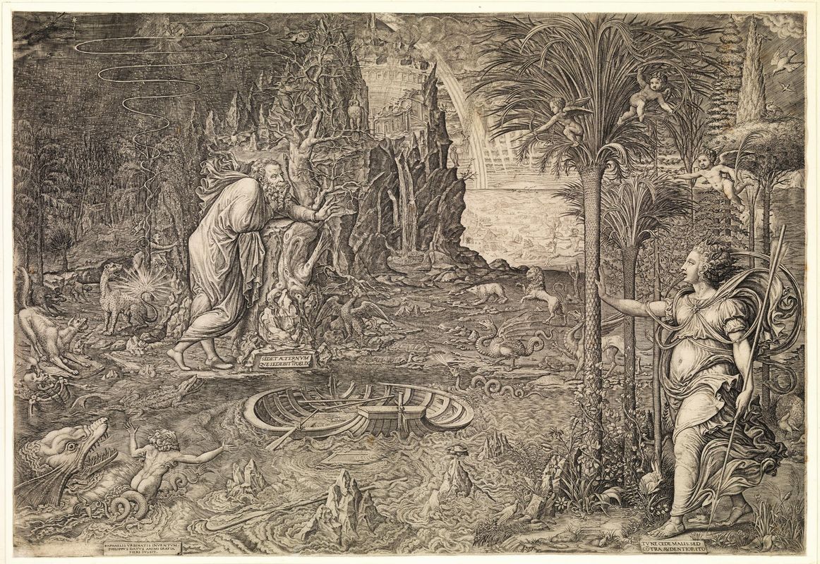 Giorgio Ghisi, Sogno di Raffaello (1561; incisione a bulino, 385 x 546 mm; Collezione privata)
 Giorgio Ghisi, Sogno di Raffaello (1561; incisione a bulino, 385 x 546 mm; Collezione privata)