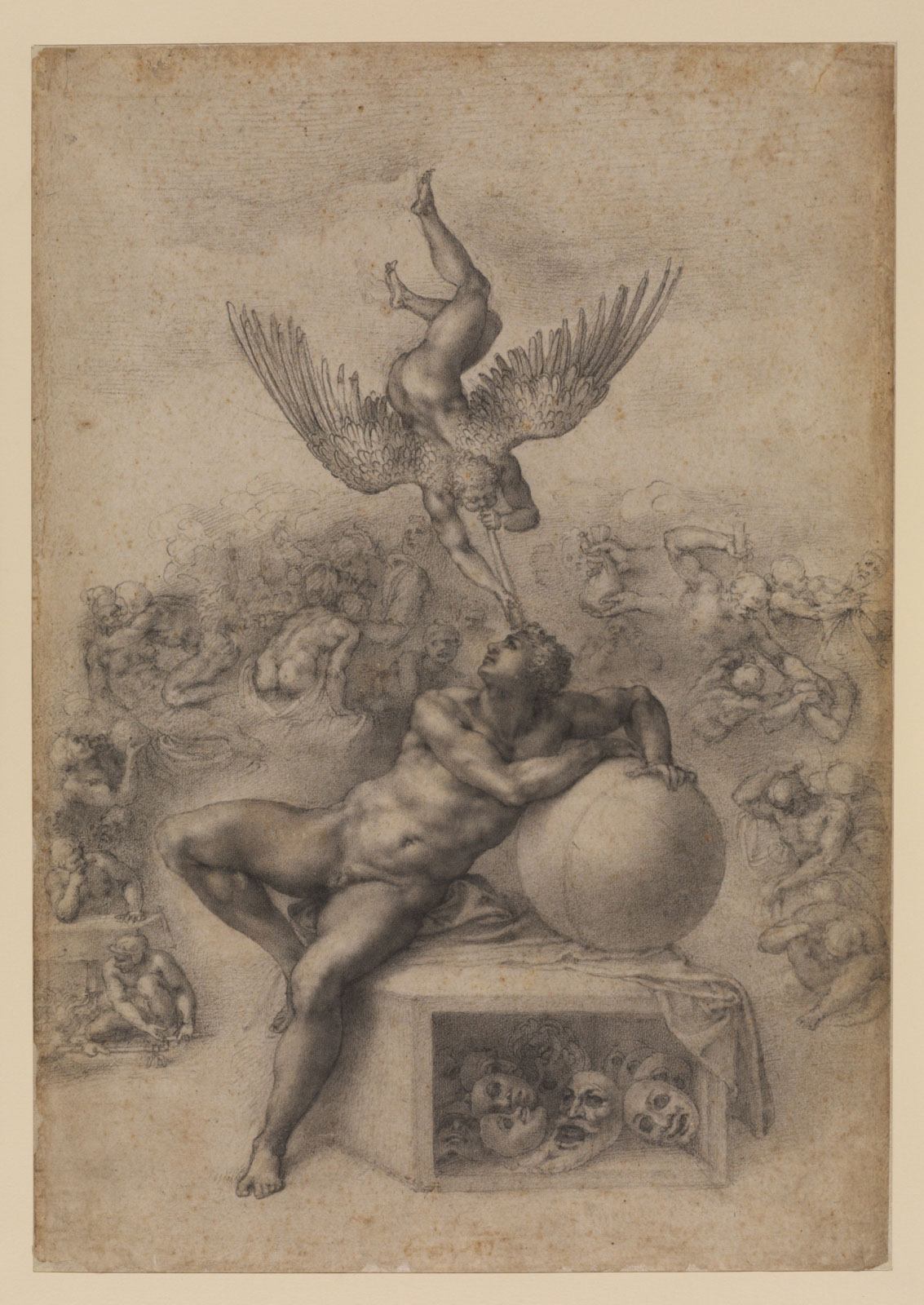 Michelangelo, Sogno della vita umana (1533 circa; matita nera, 398 x 280 mm; Londra, The Courtauld Gallery)
 Michelangelo, Sogno della vita umana (1533 circa; matita nera, 398 x 280 mm; Londra, The Courtauld Gallery)