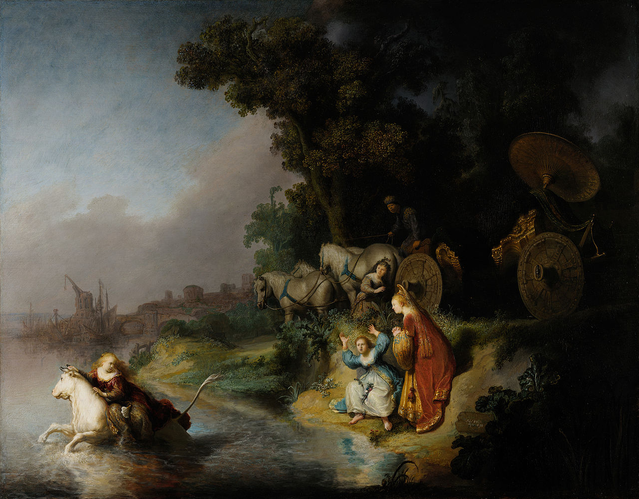 Rembrandt, Ratto di Europa (1632; olio su tavola, 62 x 77 cm; Los Angeles, J. Paul Getty Museum)
