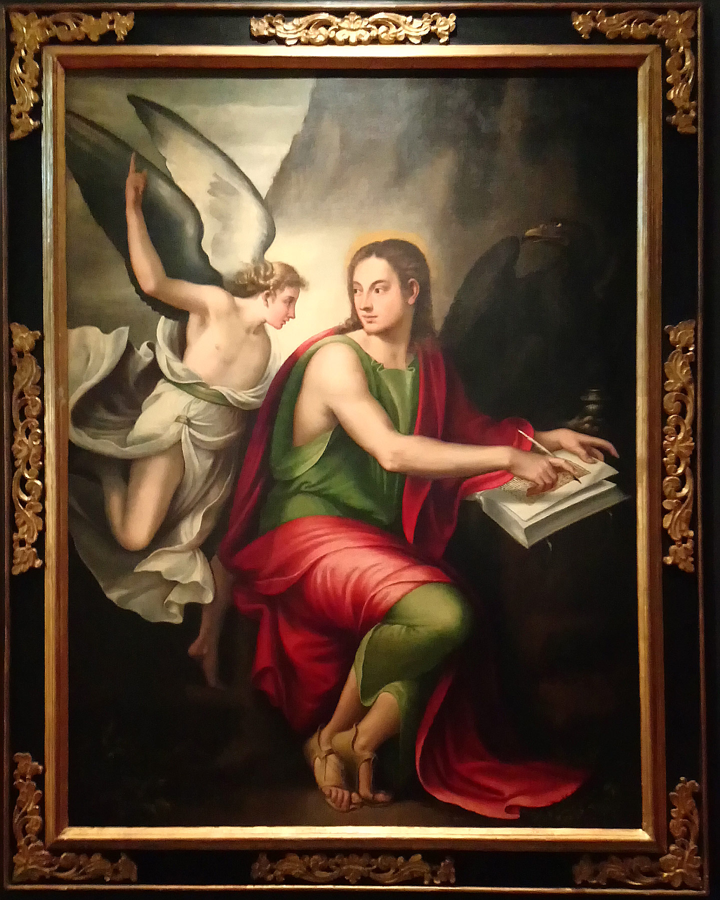 Fermo Ghisoni da Caravaggio, San Giovanni evangelista (1552; olio su tela, 202 x 165 cm; Mantova, cattedrale di San Pietro)
