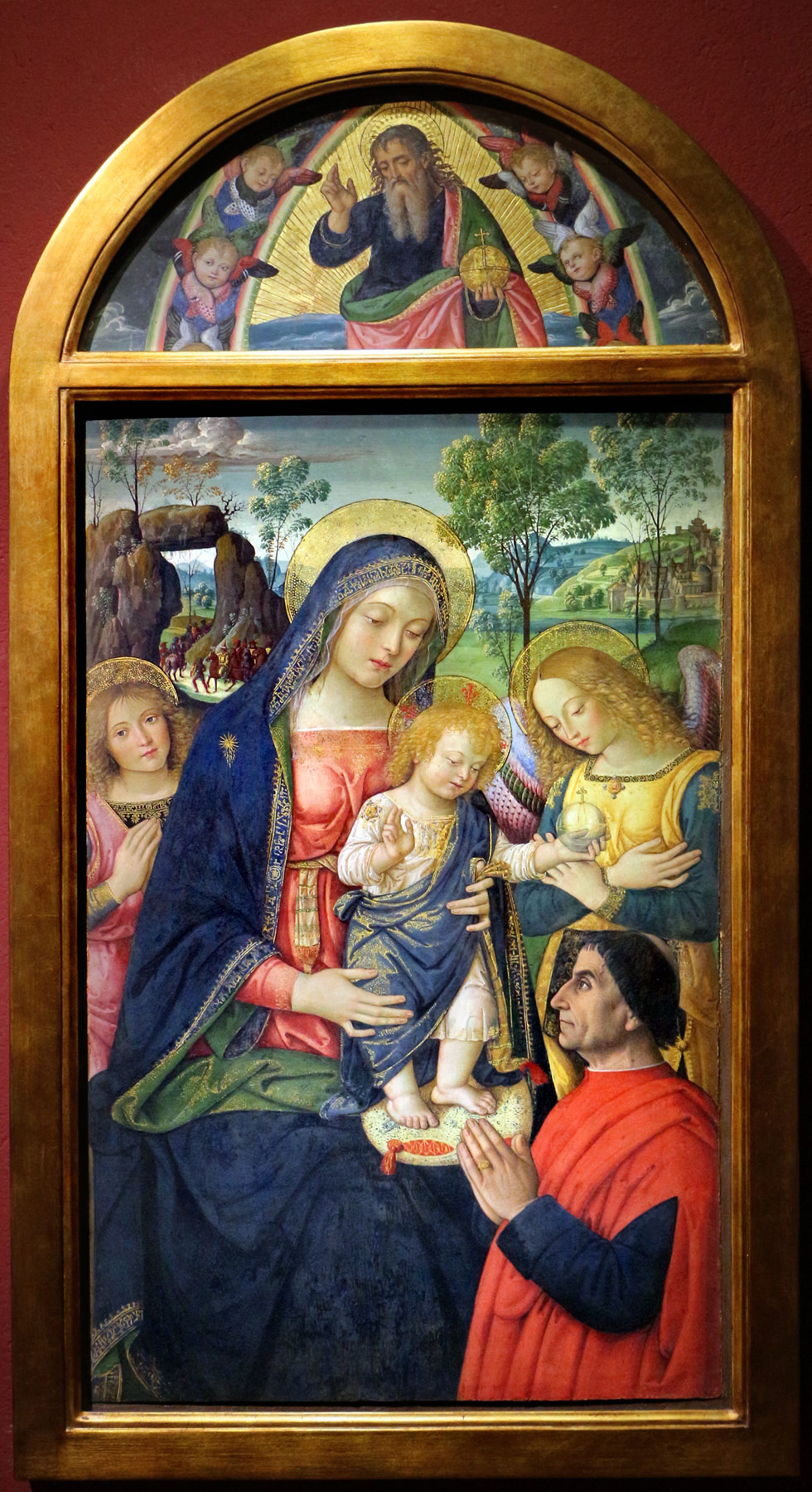 Pinturicchio, Madonna della Pace (1488-1490 circa; tempera su tavola, 94 x 64 cm; San Severino Marche, Pinacoteca Comunale Tacchi Venturi)