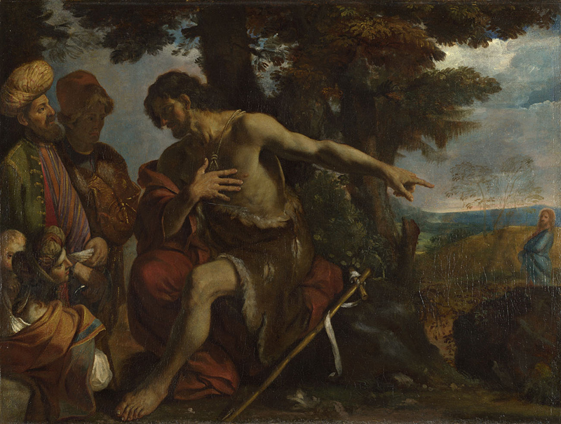 Pier Francesco Mola, Predica di san Giovanni Battista nel deserto (1640 circa; olio su tela, 54 x 70 cm; Londra, National Gallery)
