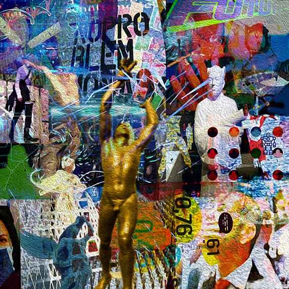 André Chi Sing Yuen, Marry the world (2018; dipinto high tech driven su alluminio diasec, 100 x 100 cm)
 André Chi Sing Yuen, Marry the world (2018; dipinto high tech driven su alluminio diasec, 100 x 100 cm)