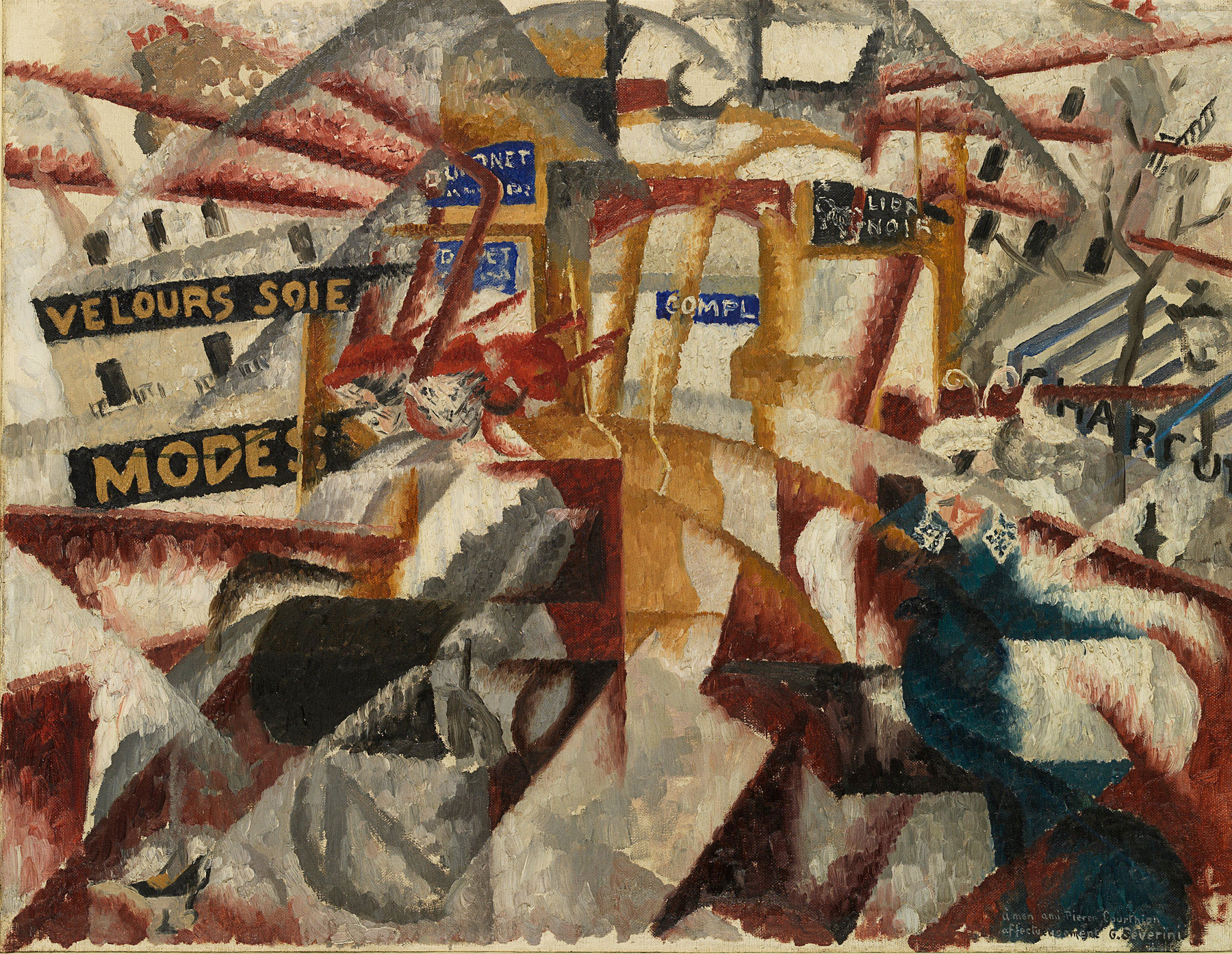 Gino Severini, L'autobus (1913; olio su tela, 57 x 73 cm; Milano, Museo del Novecento)

