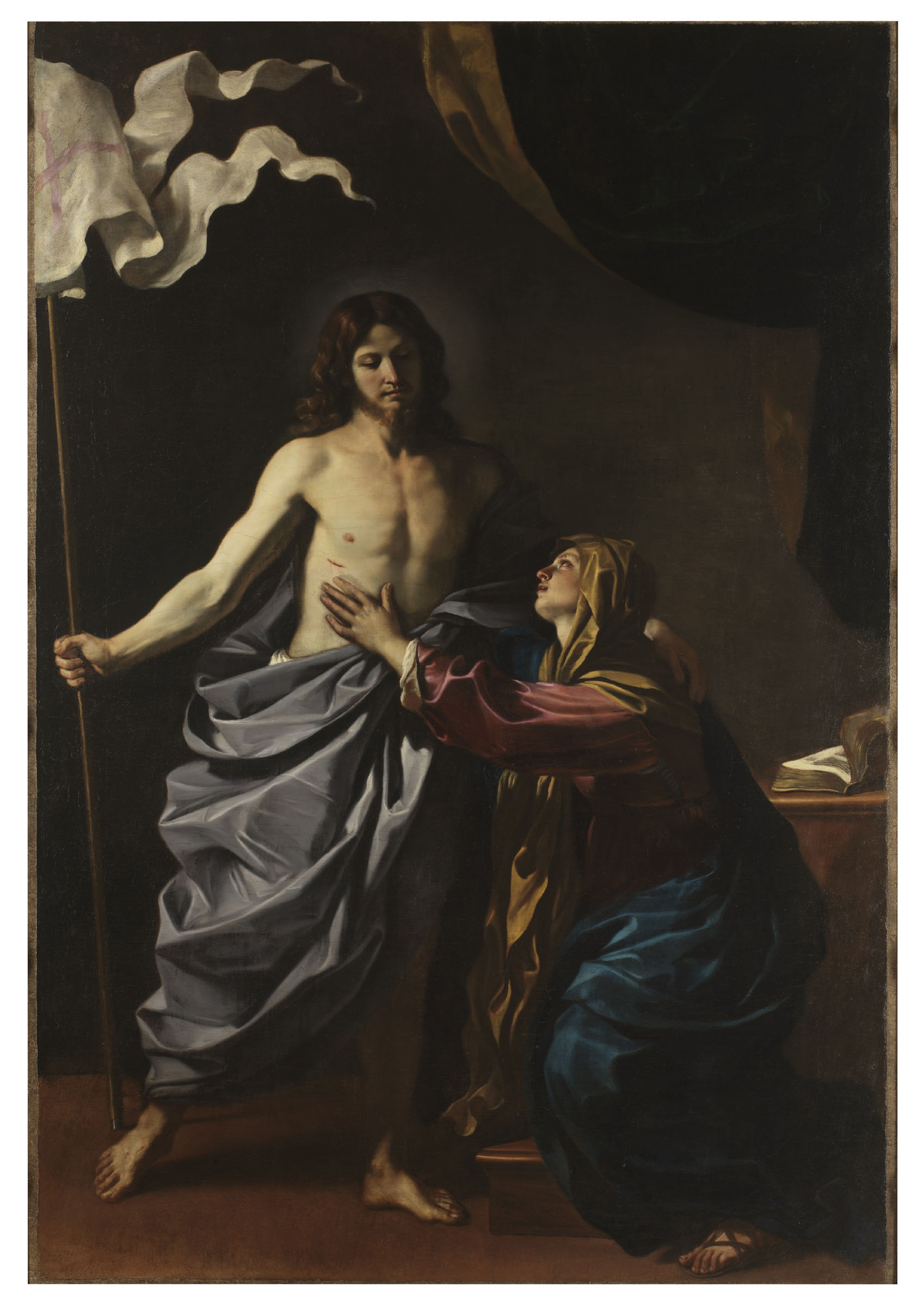 Guercino, Cristo risorto appare alla Madre (1628-1630; olio su tela, 260 Ã— 179,5 cm; Cento, Pinacoteca Civica)
