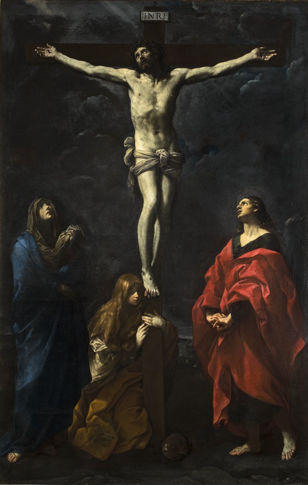 Guido Reni, GesÃ¹ Cristo Crocifisso, la Vergine Addolorata, santa Maria Maddalena e san Giovanni (1619; olio su tela, 397 x 266 cm; Bologna, Pinacoteca Nazionale)
