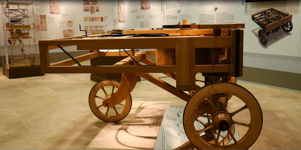 Allestimento della mostra Leonardo: Visions a Sansepolcro
