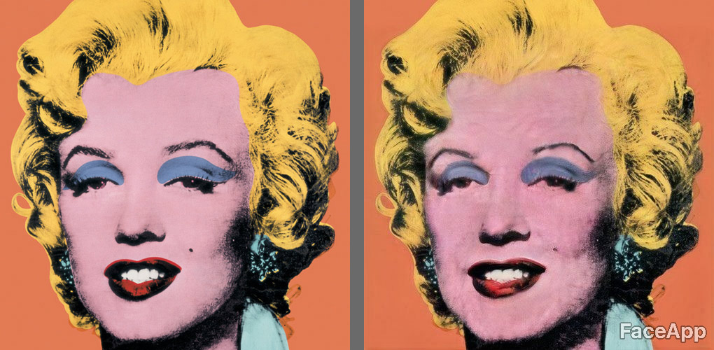 Andy Warhol, Orange Marilyn (1964; polimeri sintetici e inchiostro serigrafico su tela, 101,6 x 101,6 cm; Varie sedi)
