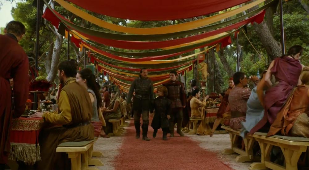 Il banchetto del matrimonio nell'episodio della serie Il banchetto del matrimonio nell'episodio della serie