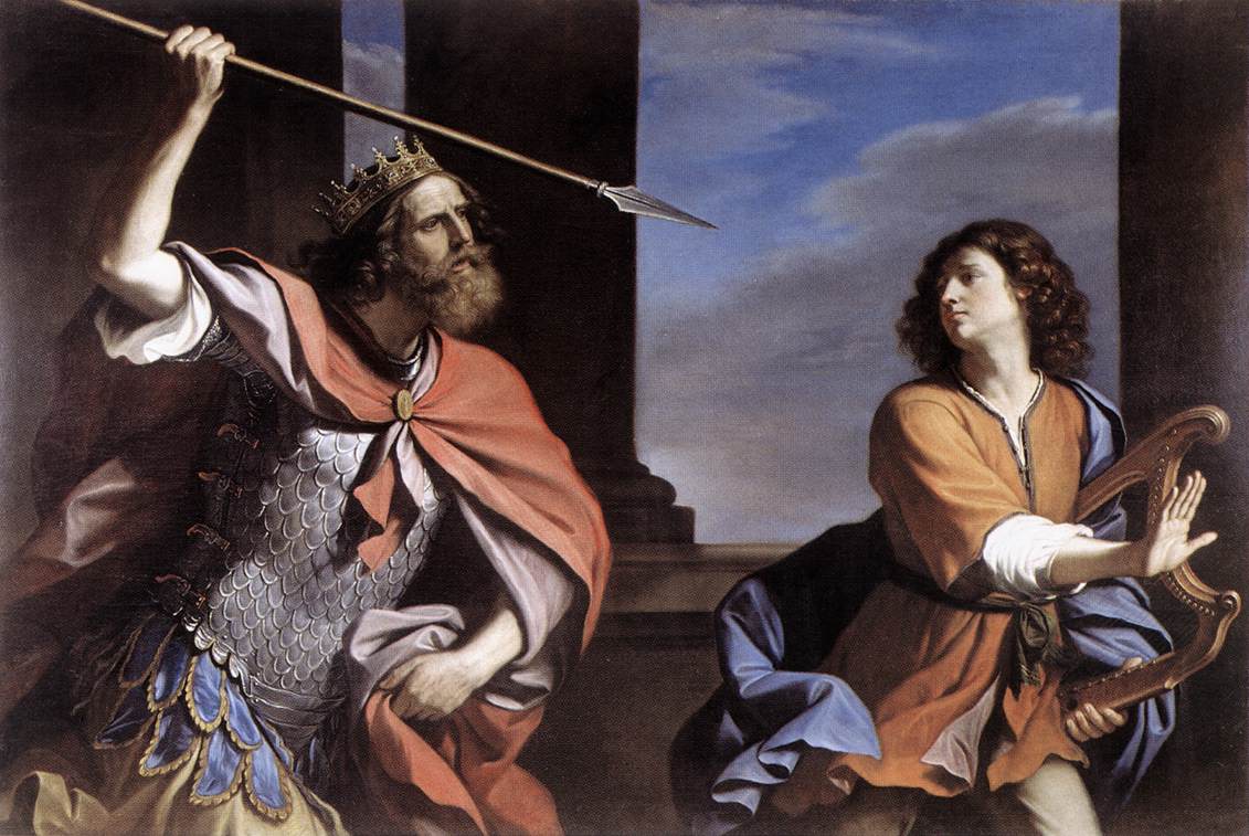 Guercino, Saul e Davide (1646; olio su tela, 147 x 220 cm; Roma, Galleria Nazionale d’Arte Antica)
