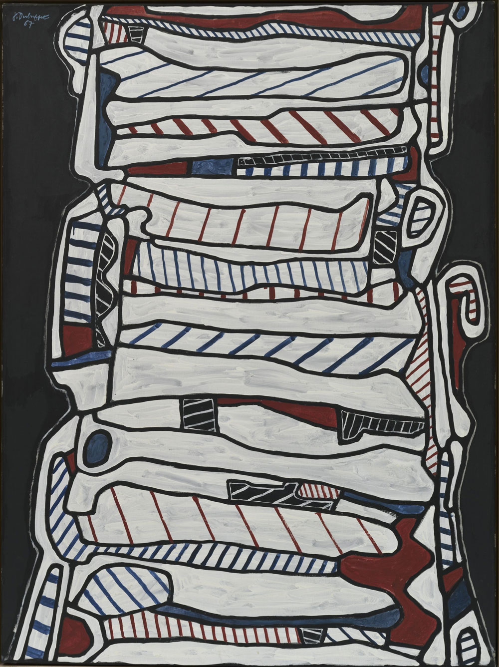 Jean Dubuffet, Scala VII (27 aprile 1967; pittura vinilica su tela, 149,5 x 132,1 cm; Fondazione Solomon R. Guggenheim, Collezione Hannelore B. e Rudolph B. Schulhof, lascito Hannelore B. Schulhof, 2012. / Solomon R. Guggenheim Foundation, New York, Hannelore B. and Rudolph B. Schulhof Collection, bequest of Hannelore B. Schulhof, 2012)
