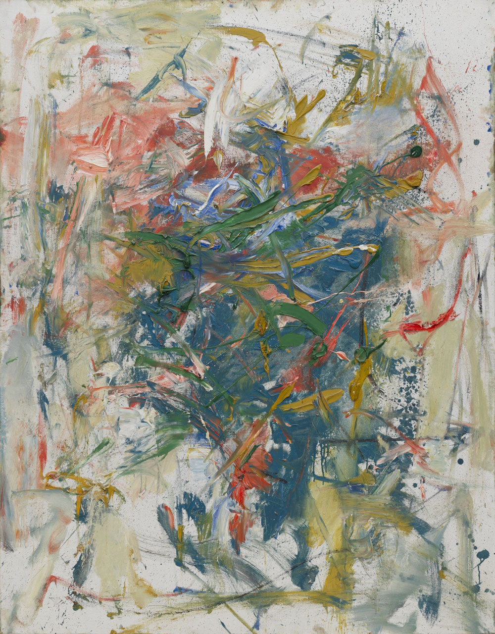 Joan Mitchell, Composizione (1962; olio su tela, 146,1 x 114,3 cm; Fondazione Solomon R. Guggenheim, Collezione Hannelore B. e Rudolph B. Schulhof, lascito Hannelore B. Schulhof, 2012. / Solomon R. Guggenheim Foundation, New York, Hannelore B. and Rudolph B. Schulhof Collection, bequest of Hannelore B. Schulhof, 2012)
