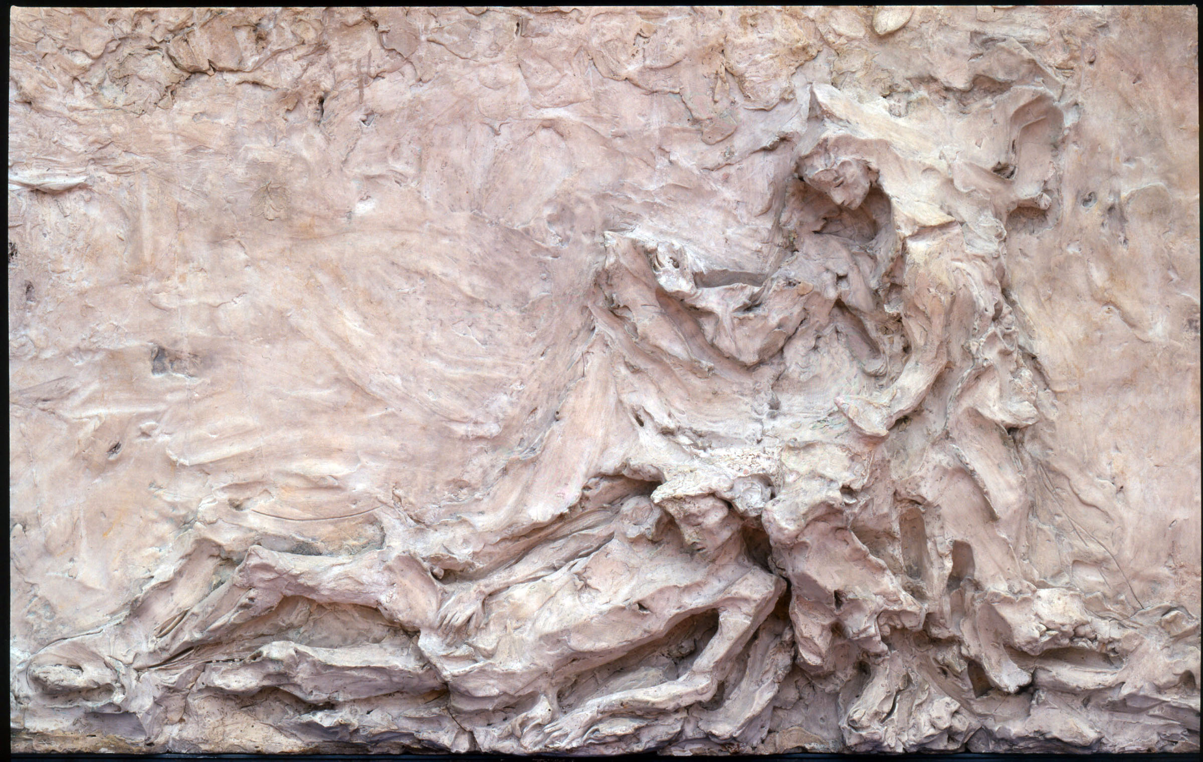 Lucio Fontana, Deposizione di Cristo (1954; bozzetto in gesso, seconda versione; Milano, Museo Diocesano “Carlo Maria Martini”)