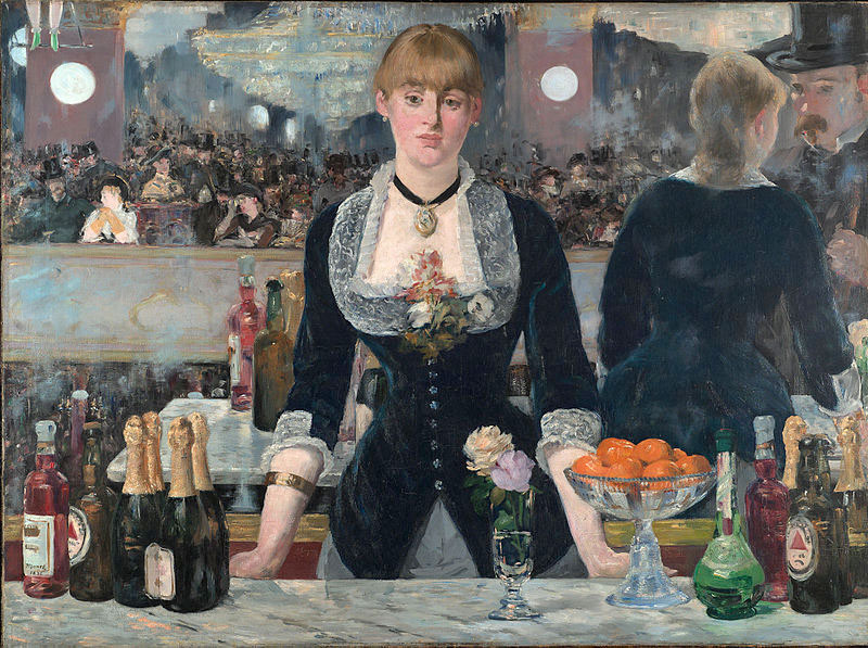 Édouard Manet, Il bar delle Folies-Bergère (1881-1882; olio su tela, 96 x 130 cm; Londra, Courtauld Institute of Art) Édouard Manet, Il bar delle Folies-Bergère (1881-1882; olio su tela, 96 x 130 cm; Londra, Courtauld Institute of Art)