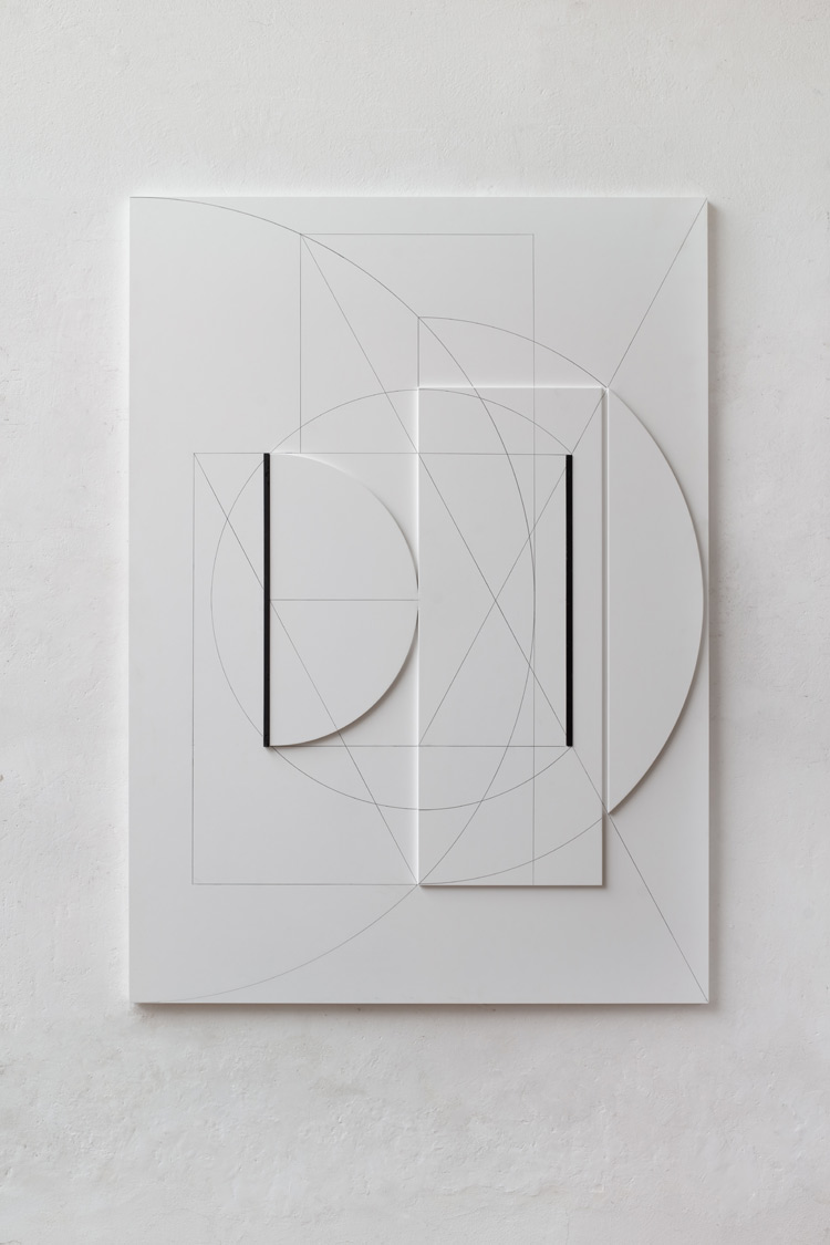 Stanislav Kolíbal, White relief (2016; legno, disegno, ferro, 150 x 108 x 5 cm). Ph. Credit Martin Polák. Courtesy the artist
