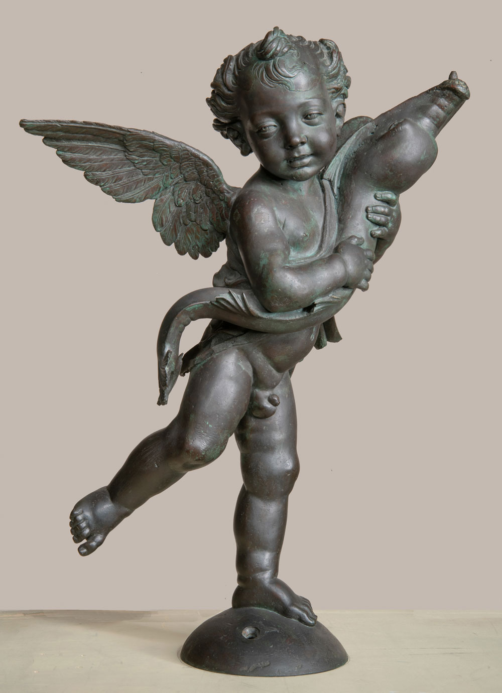 Verrocchio, Putto col delfino (1470-1475 circa; bronzo, 70,3 x 50,5 x 35 cm; Firenze, Musei Civici Fiorentini – Museo di Palazzo Vecchio)