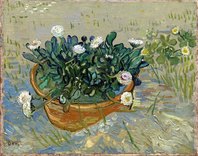 Vincent van Gogh,  Margherite, Arles (Daisies, Arles) (1888; olio su tela, 33 x 42 cm; Richmond, Virginia Museum of Fine Arts, Collection of Mr. and Mrs. Paul Mellon, 2014.207) © Virginia Museum of Fine Arts
