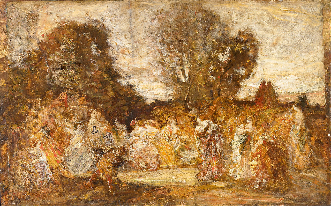 Adolphe Monticelli, Signore in giardino (1870; olio su tavola, 38,7 x 61,7 cm; Liverpool, Walker Art Gallery) Adolphe Monticelli, Signore in giardino (1870; olio su tavola, 38,7 x 61,7 cm; Liverpool, Walker Art Gallery)