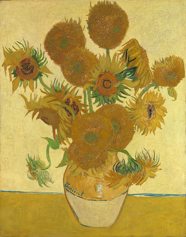 Vincent van Gogh, Girasoli (1888; olio su tela, 92,1 x 73 cm; Londra, National Gallery) Vincent van Gogh, Girasoli (1888; olio su tela, 92,1 x 73 cm; Londra, National Gallery)