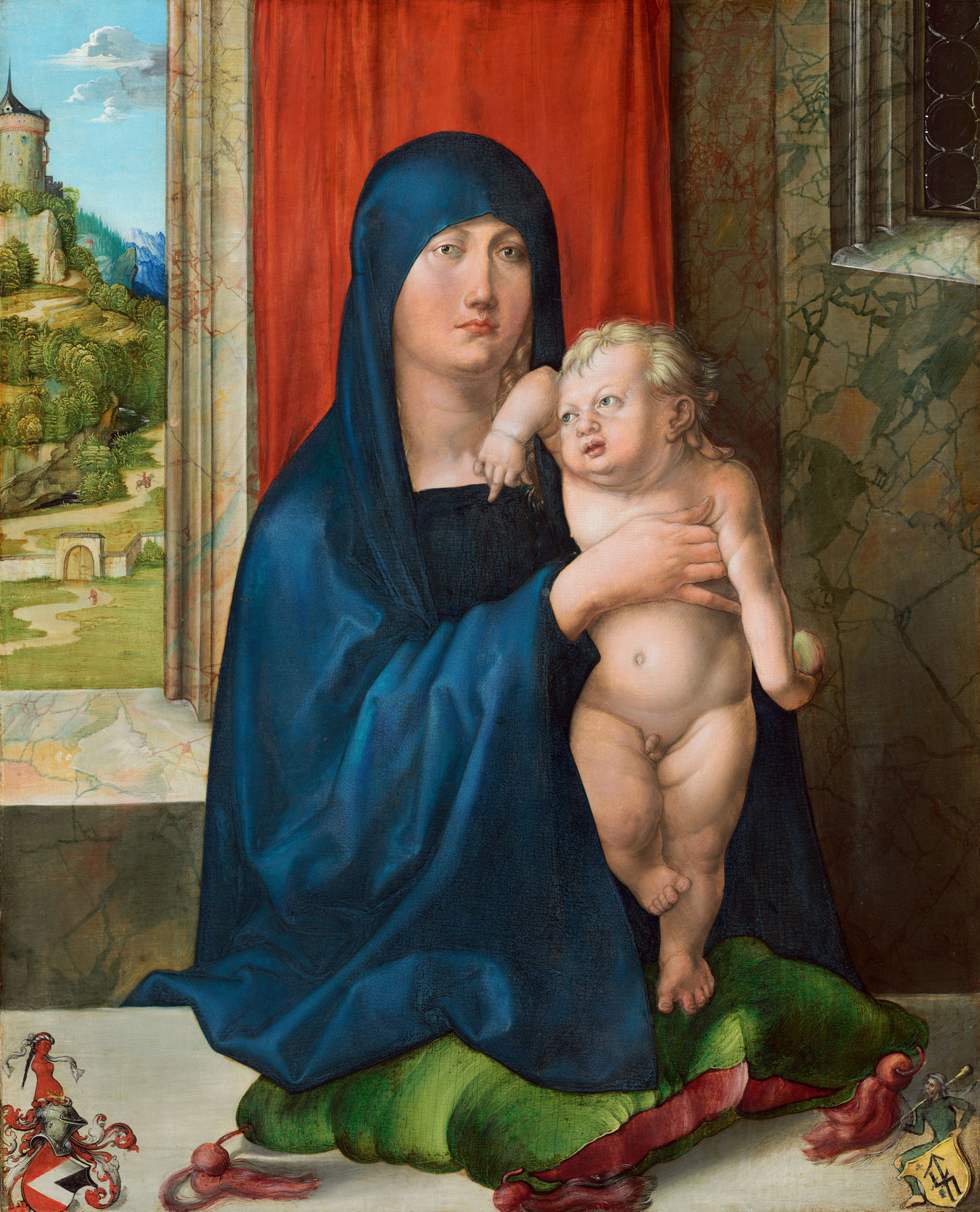 Albrecht Dürer, Madonna Haller (1498 circa; olio su tavola, 50 x 40 cm; Washington, National Gallery of Art) Albrecht Dürer, Madonna Haller (1498 circa; olio su tavola, 50 x 40 cm; Washington, National Gallery of Art)