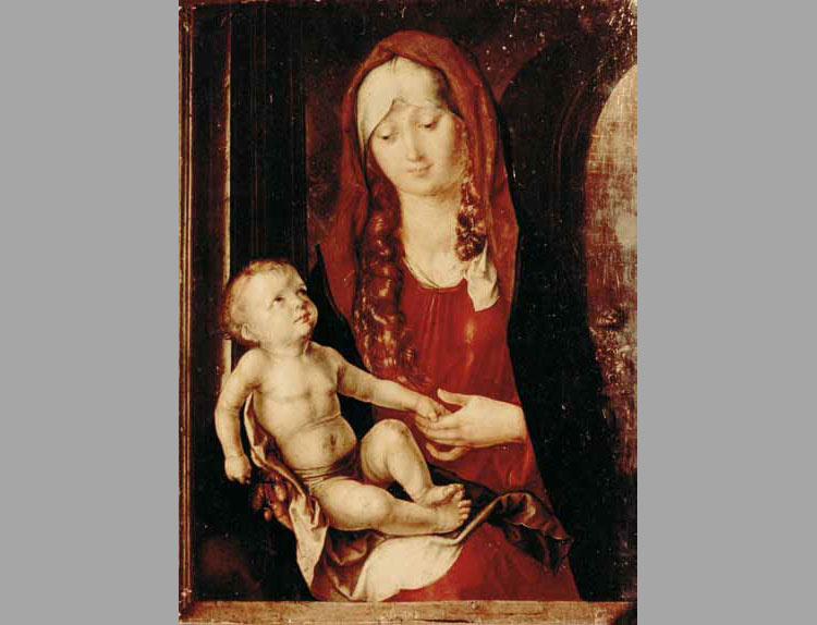 L'immagine della Madonna del Patrocinio prima del restauro del 1970 L'immagine della Madonna del Patrocinio prima del restauro del 1970