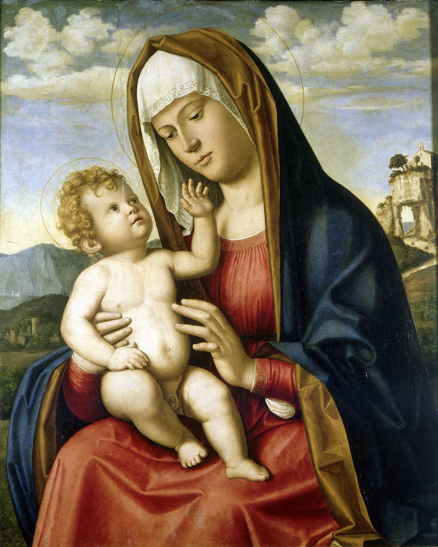 Cima da Conegliano, Madonna col bambino (1495-97; olio su tavola, 71 x 55 cm; Parigi, Petit Palais) Cima da Conegliano, Madonna col bambino (1495-97; olio su tavola, 71 x 55 cm; Parigi, Petit Palais)