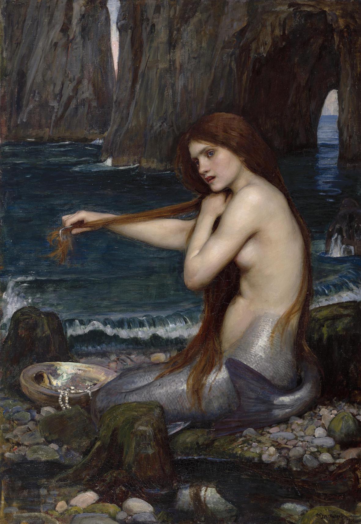 John William Waterhouse, Sirena (1900; olio su tela, 81 x 53 cm; Londra, Royal Academy of Fine Arts)
