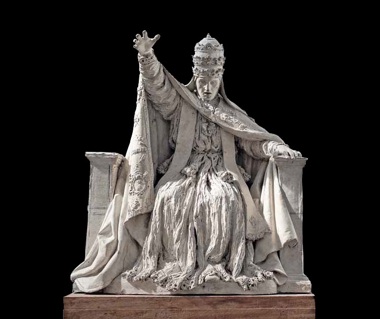 Antonio Canova, Clemente XIV (1783 circa; terracotta, 45 x 40 x 24 cm; Possano, Gypsotheca e Museo Antonio Canova, inv. 13) Antonio Canova, Clemente XIV (1783 circa; terracotta, 45 x 40 x 24 cm; Possano, Gypsotheca e Museo Antonio Canova, inv. 13)