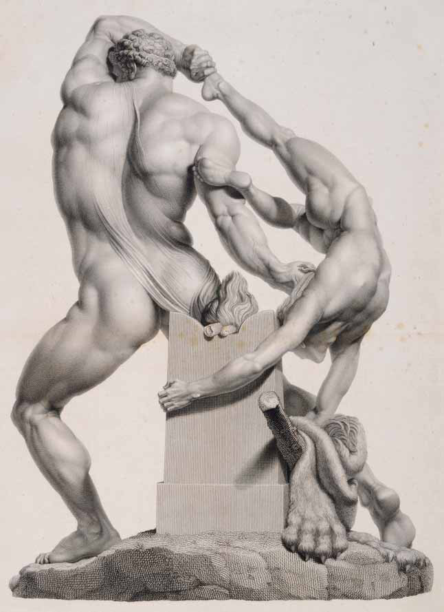 Pietro Fontana, Ercole e Lica (di schiena) (1811-1812; acquaforte e bulino, 527 × 391 mm; Roma, Museo di Roma, inv. MR 16340) Pietro Fontana, Ercole e Lica (di schiena) (1811-1812; acquaforte e bulino, 527 × 391 mm; Roma, Museo di Roma, inv. MR 16340)