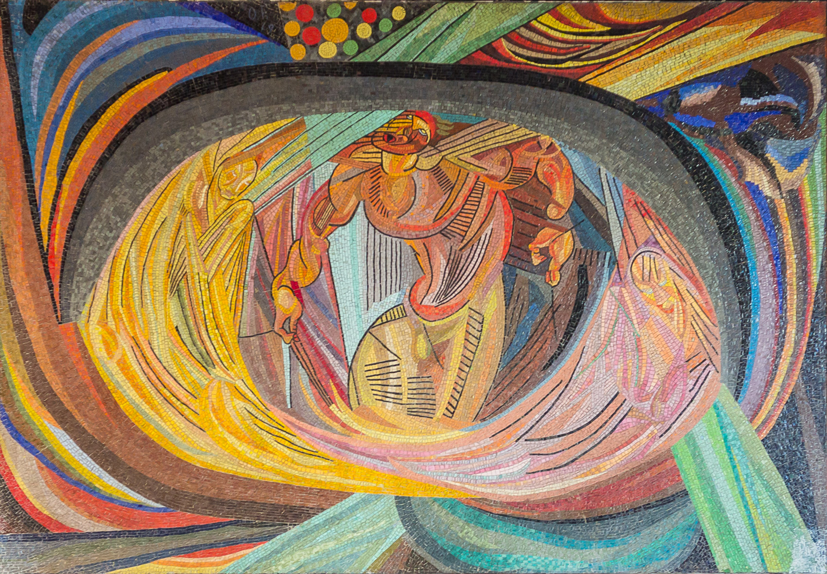 Otto Freundlich, Die Geburt des Menschen (1919; mosaico, 215 x 305 cm; Colonia, Teatro dell'Opera) Otto Freundlich, Die Geburt des Menschen (1919; mosaico, 215 x 305 cm; Colonia, Teatro dell'Opera)