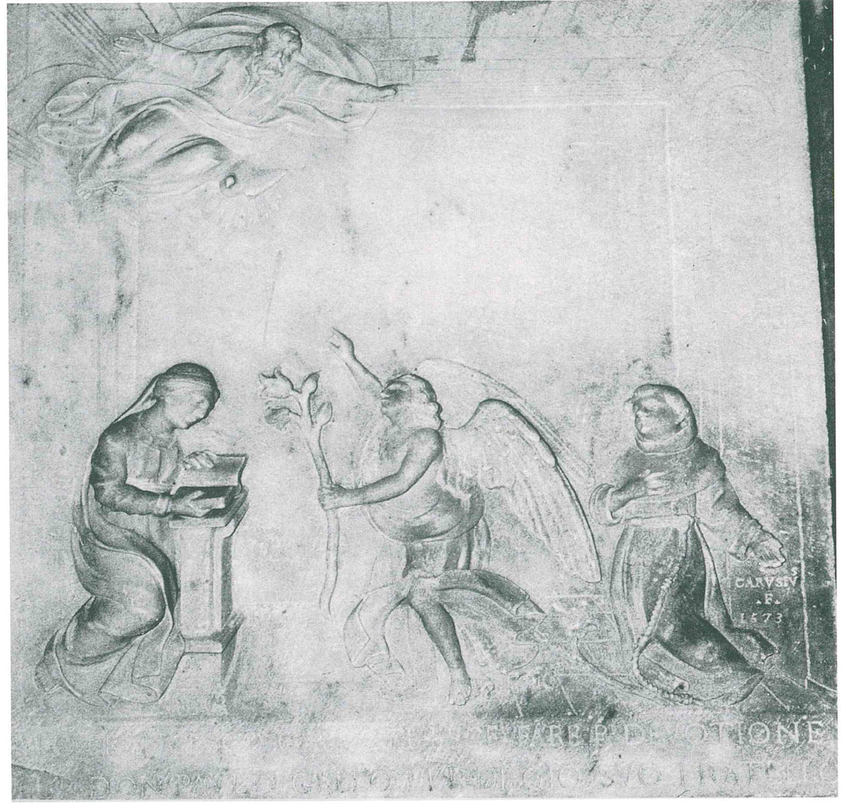 Giovanni Carusi, Annunciazione (1673; marmo; Tresana)
