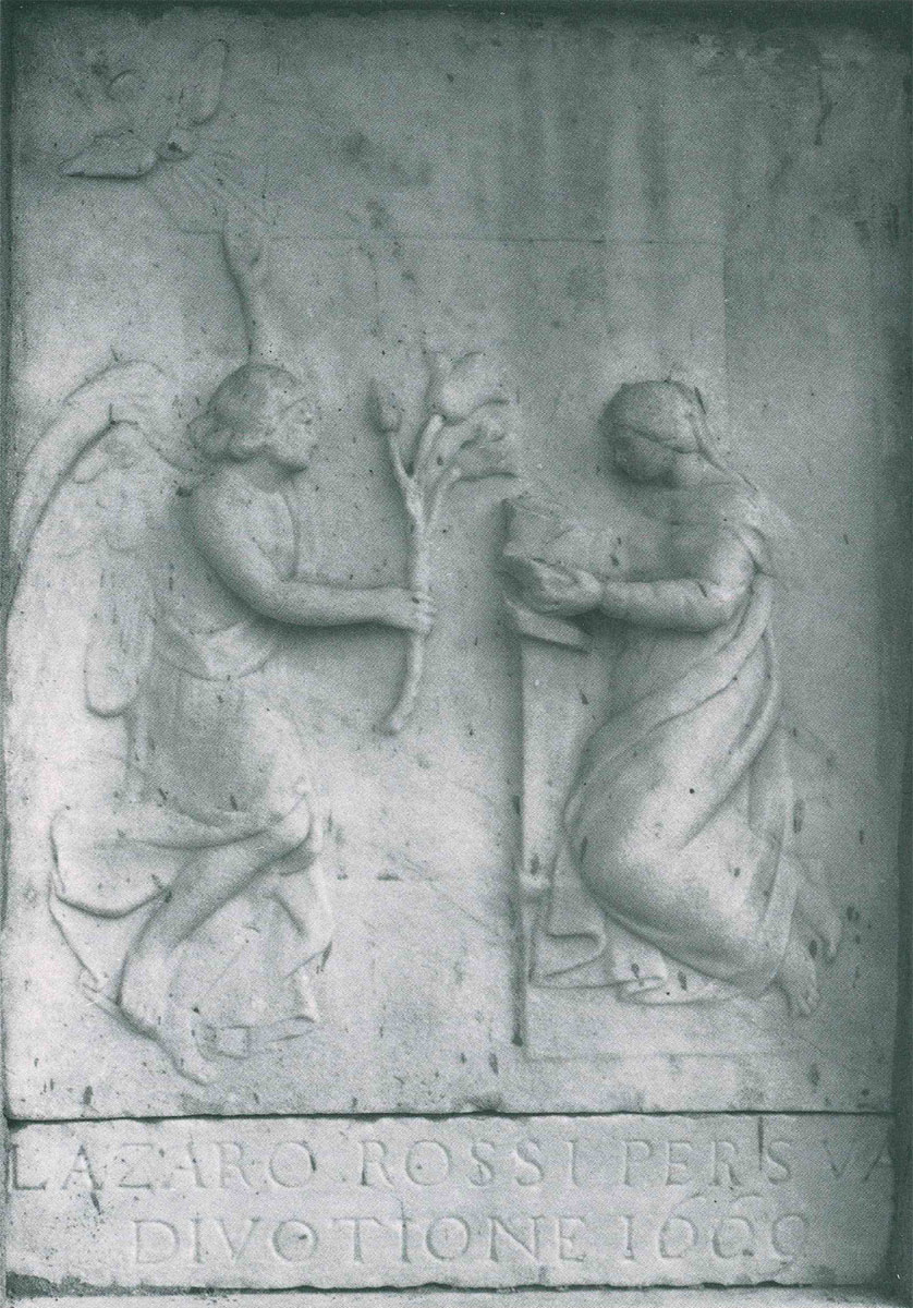 Giovanni Carusi, Annunciazione (1669; marmo; Castelnuovo Magra)
