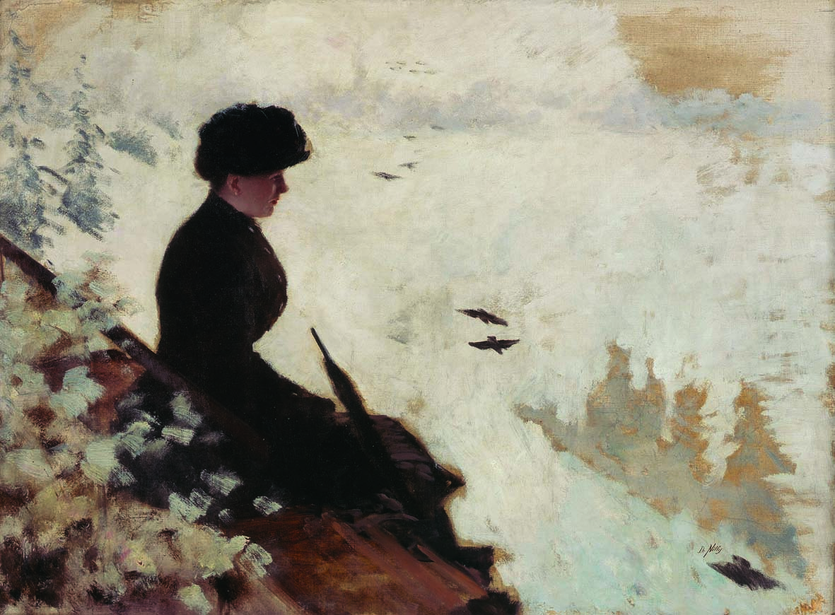 Giuseppe De Nittis, Effetto di neve (1880 circa; olio su tela, 54 x 73 cm; Barletta, Pinacoteca Giuseppe De Nittis)
 Giuseppe De Nittis, Effetto di neve (1880 circa; olio su tela, 54 x 73 cm; Barletta, Pinacoteca Giuseppe De Nittis)